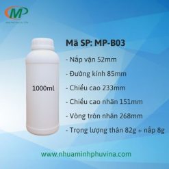 Chai nhựa 1 lít cao MP-B03