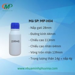Chai nhựa 100ml cổ cao MP-H04