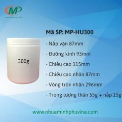 Hủ nhựa 300g tròn MP-HU300