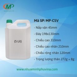 Can nhựa 5L vuông dẹp MP-C5V