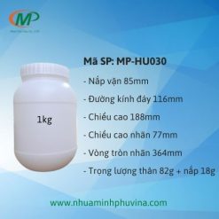 Hủ nhựa HDPE 1kg tròn MP - HU030