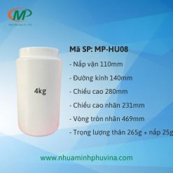 Hủ nhựa tròn 4kg MP-HU08