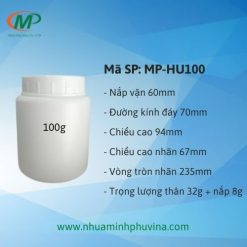 Hủ nhựa tròn 100g MP-HU100