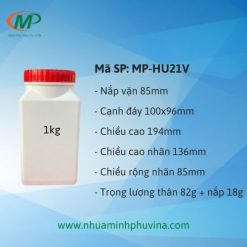 Hủ nhựa 1 kg vuông MP-HU21V