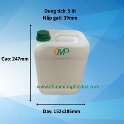 Can nhựa HDPE vuông 5 lít MP-C5H