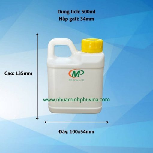 Can nhựa HDPE 500ml MP-CA500