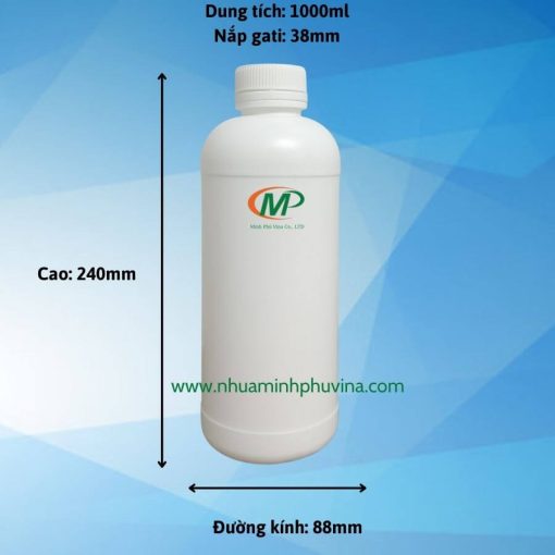 Chai nhựa HDPE tròn 1 lít MP-TG126