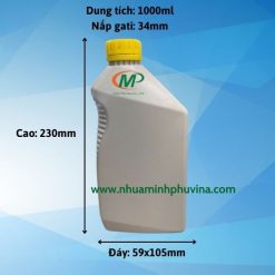 Chai nhựa HDPE đựng nhớt 1 lít MP-TG196