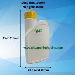 Chai nhựa HDPE dựng nhớt 1 lít MP-TG186