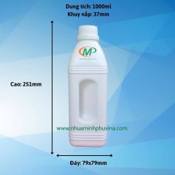 Chai nhựa HDPE vuông 1 lít MP-TG96