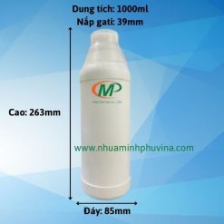 Chai nhựa HDPE 1lít nắp phễu MP-H03