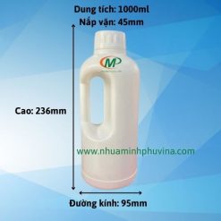 Chai nhựa HDPE 1lit có quai MP-M03