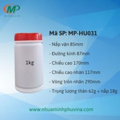 Hủ Nhựa HDPE 1 kg Tròn MP-HU031