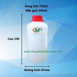 Chai nhựa HDPE tròn 750ml Tg-750