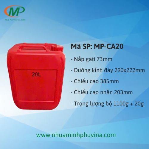 Can nhựa HDPE 20 Lít MP-CA20 Can nhựa HDPE 20 Lít MP-CA20